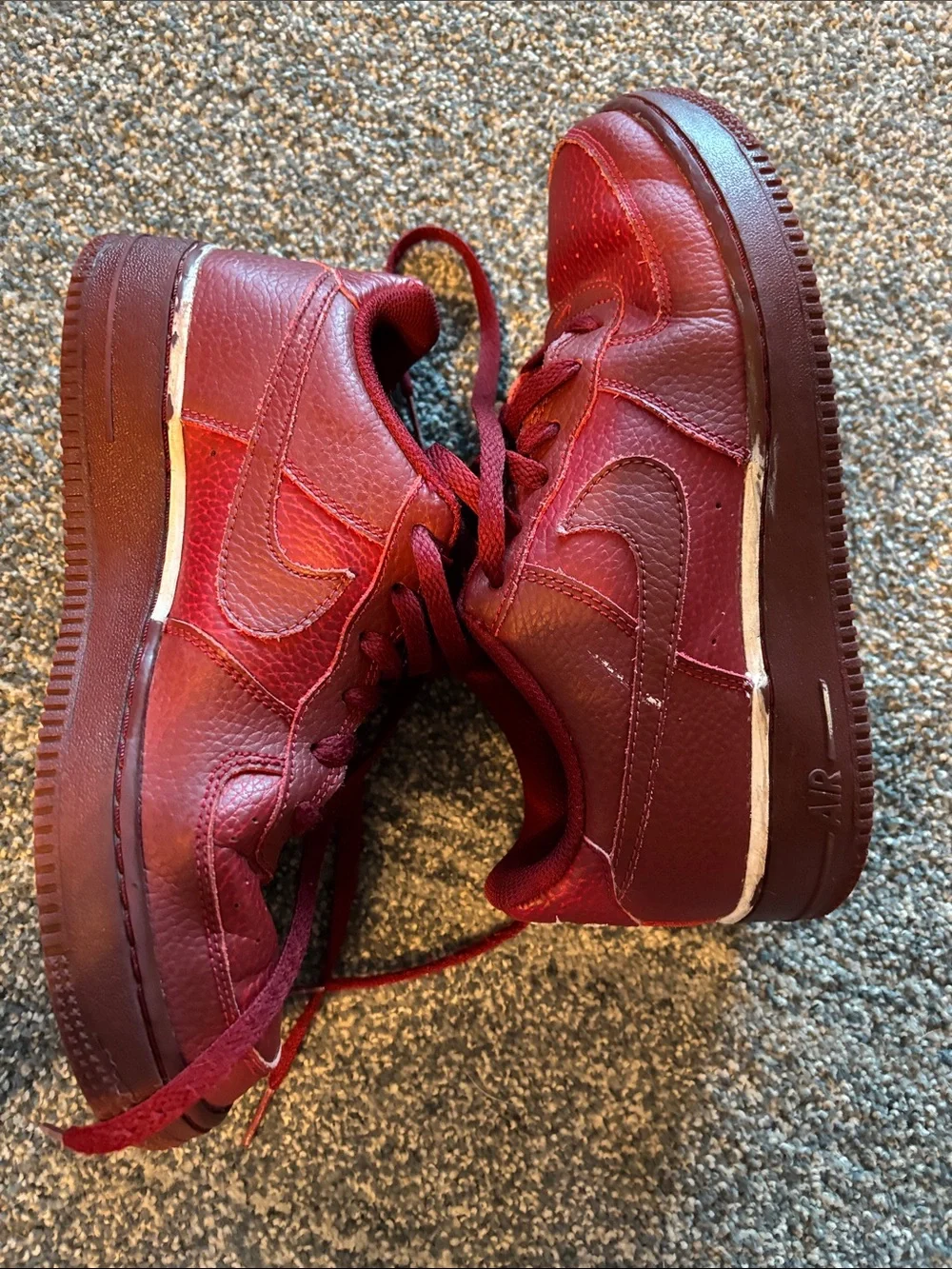 Nike Kids Burgundy Red Lace-Up Sneakers